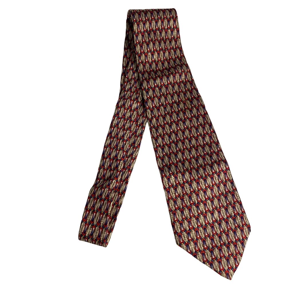 #7846 Red Robert Talbott The Ascot Shop Mens Necktie 57X3.75